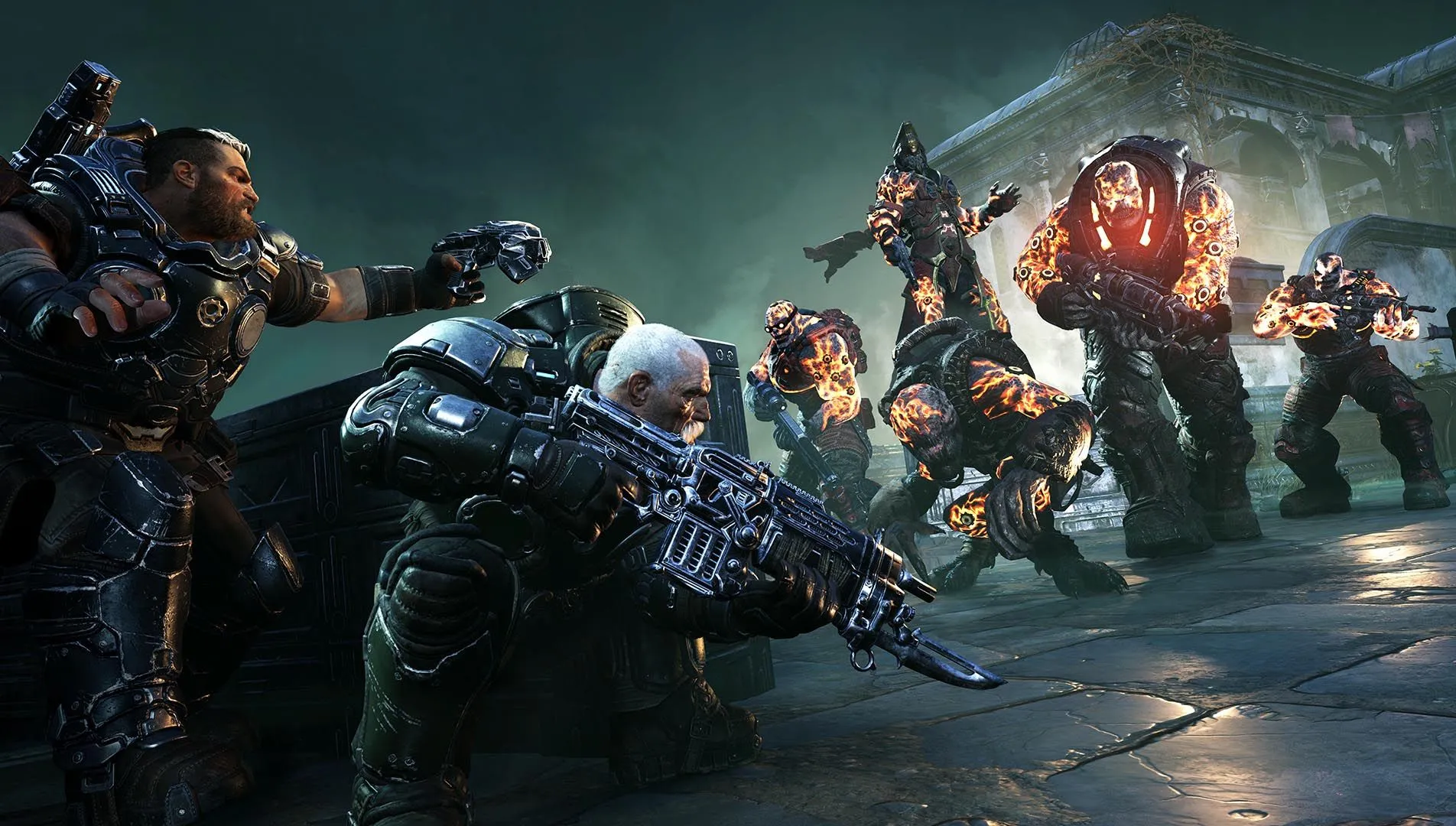 COG's surrounded by enemies on the battlefield