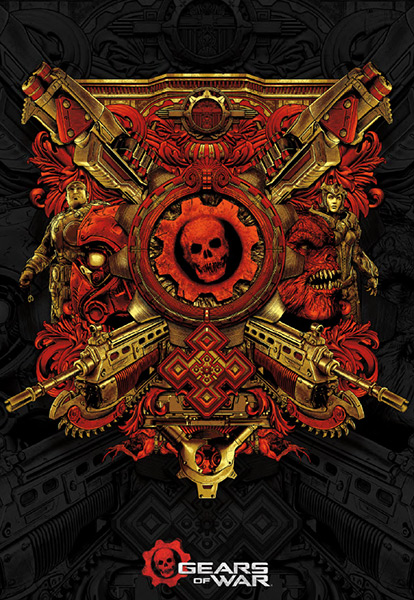 Gears of War 15th Anniversary commemorative poster illustrated by artist Anthony Petrie