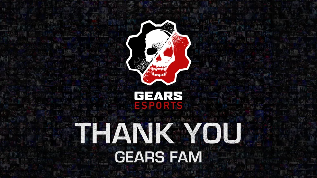 Thank You Gears Fam. Collage of Gears Esports images