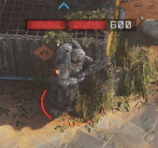 a theron guard in cover with its health value above its head