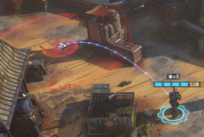 A Unit about to use the Torque Bow in a battle
