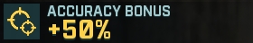 a sample of accuracy percentage bonus with its icon from Gears Tactics