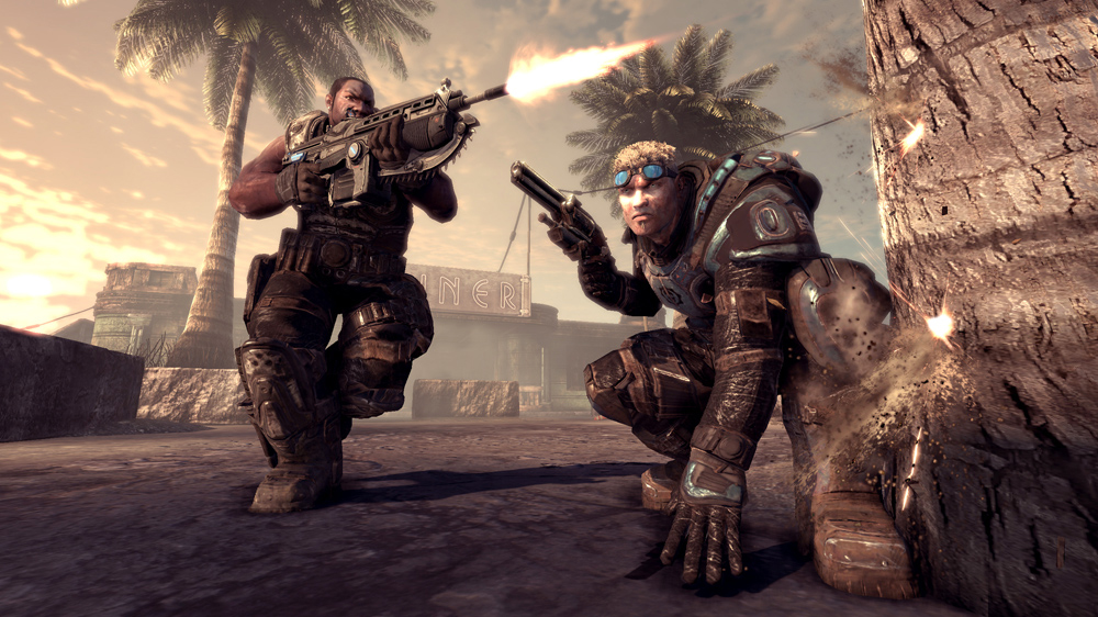 Gears 2 introduced many memorable multiplayer gameplay elements to the series including chainsaw duels and "down-but-not-out", where downed players can attempt to crawl to safety and be revived by teammates