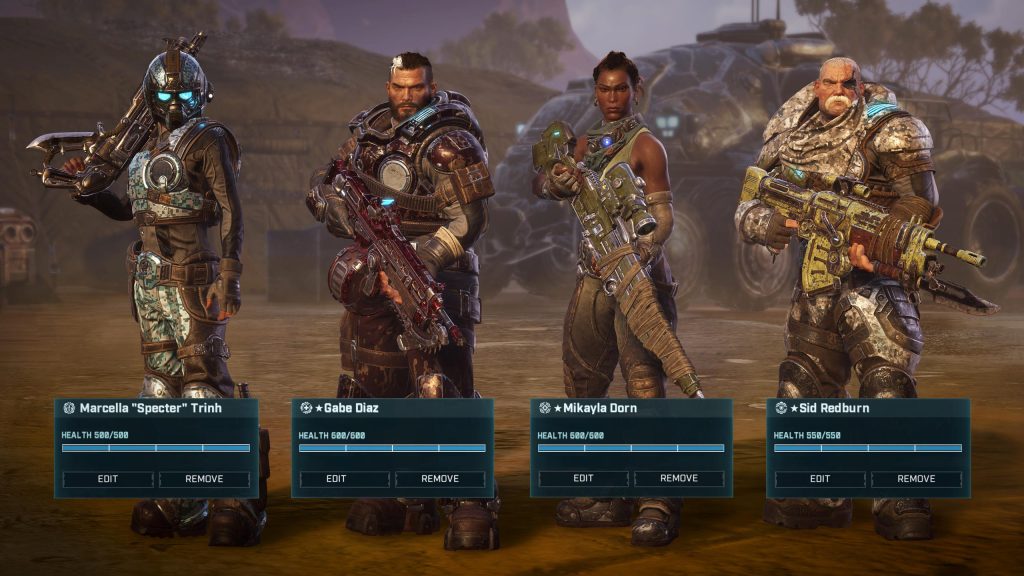 An example of your squad, with a variety of different classes being used