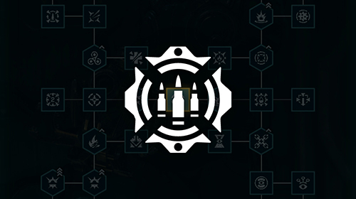The Heavy Class Icon with a sample of its skill tree behind it.
