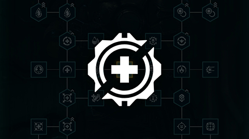 The Support Class Icon with a sample of its skill tree behind it.