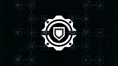 The Vanguard Class Icon with a sample of its skill tree behind it.