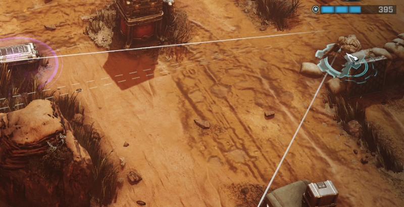 Showing a supply crate that is out of range for the player controlled character