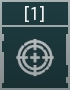 A target that signifies the shoot ability icon in combat