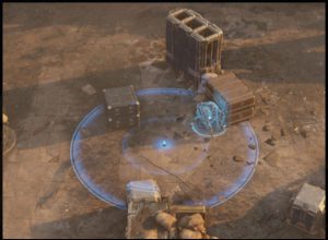 An example of the removal of area effect pulses being turned off with an item on the ground