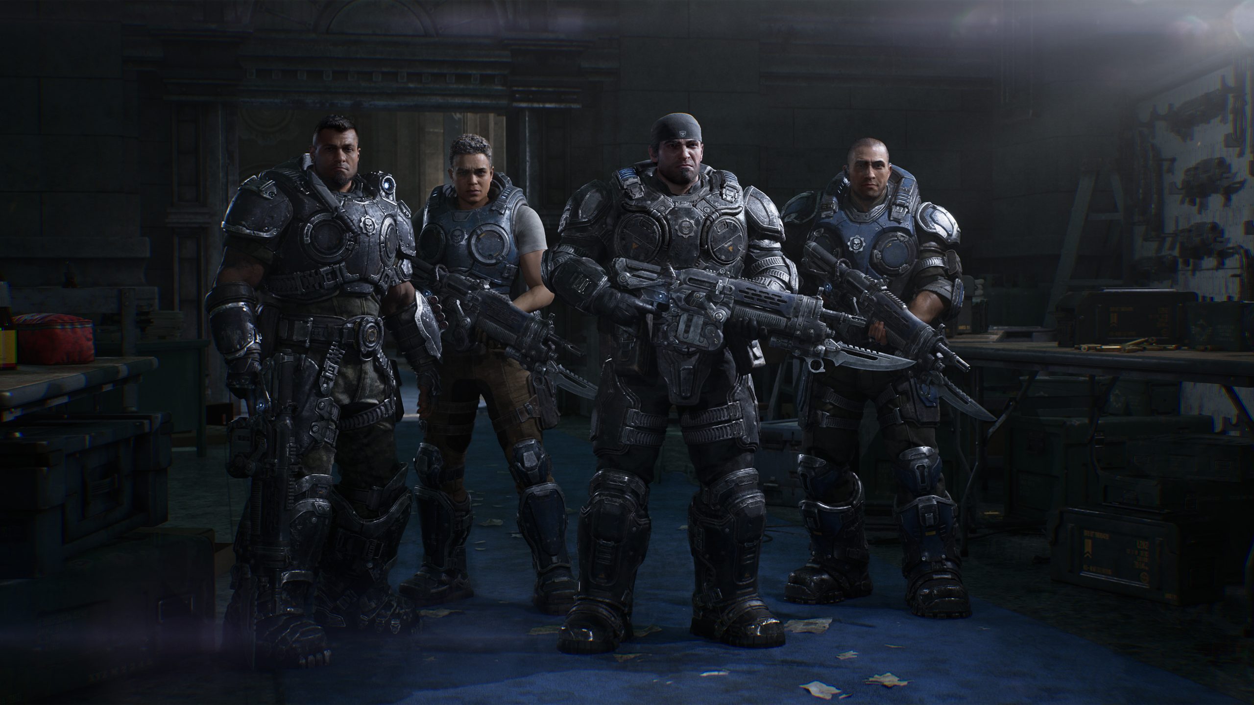 Dramatic photo of bravo squad together