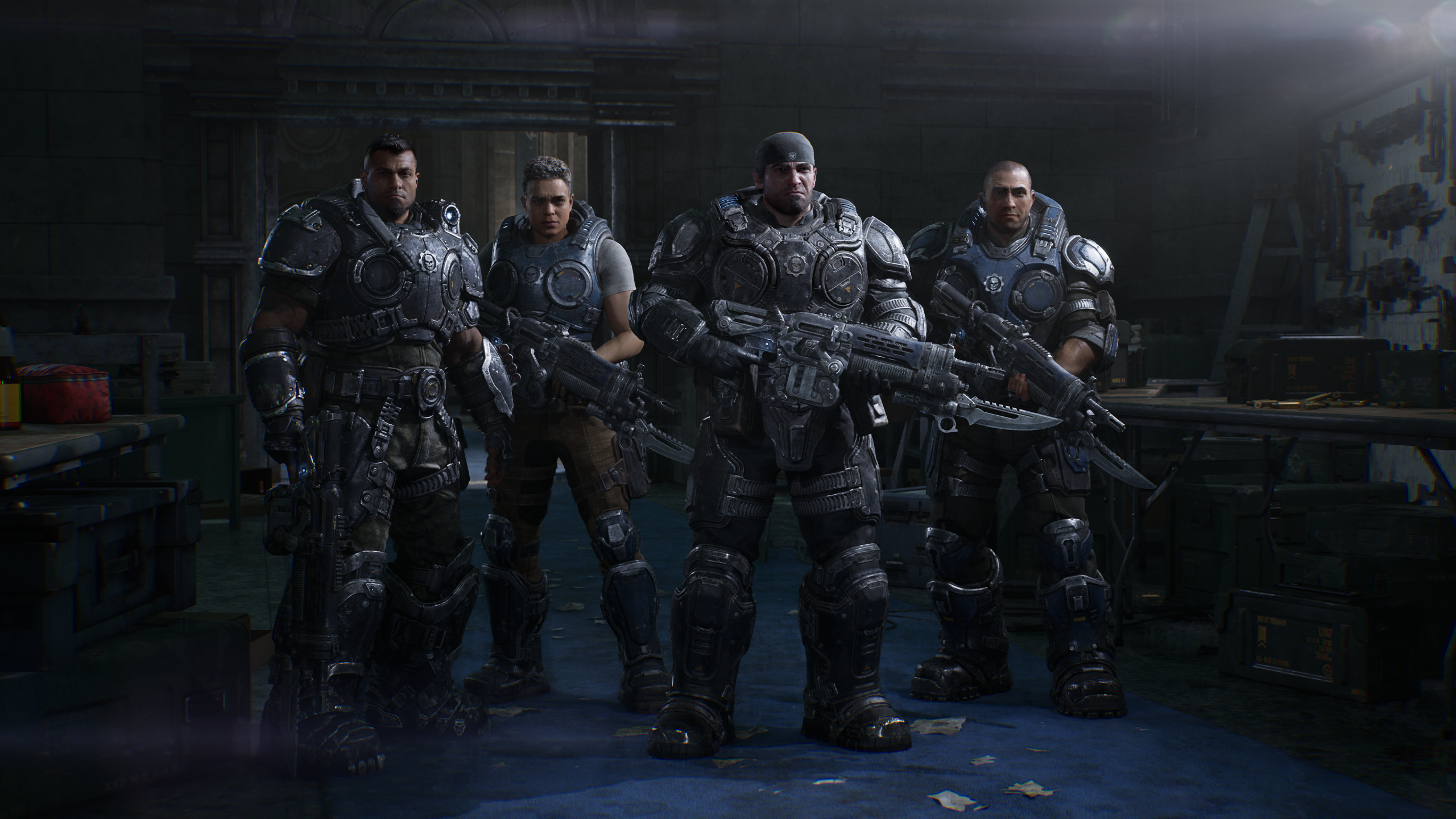 Dramatic photo of bravo squad together