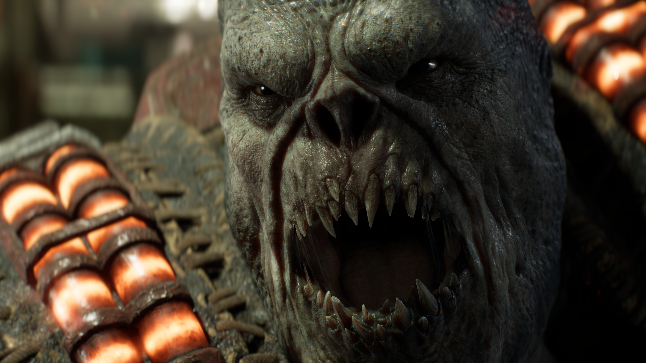dramatic closeup of screaming Drone